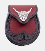 Black Matt Highland Leather Sporran