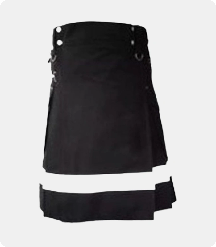 Black-Utility-Kilt-with-White-Strap-and-Cargo-Pockets