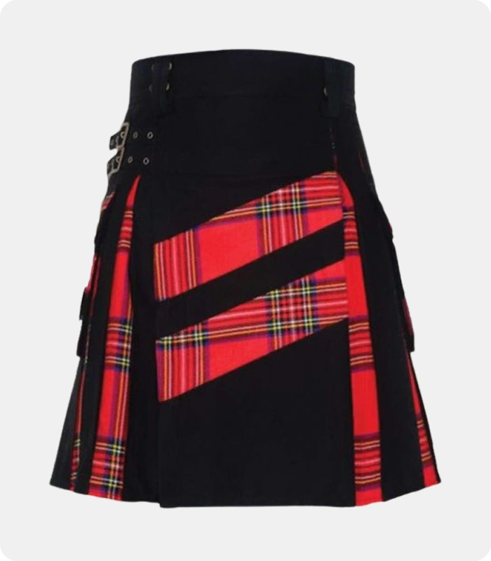 Men’s-Stylish-Royal-Stewart-Tartan-Hybrid-Kilt