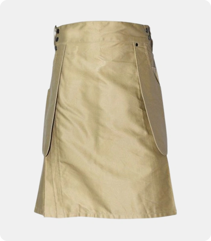 Khaki-Utility-Kilt-with-Unique-Design
