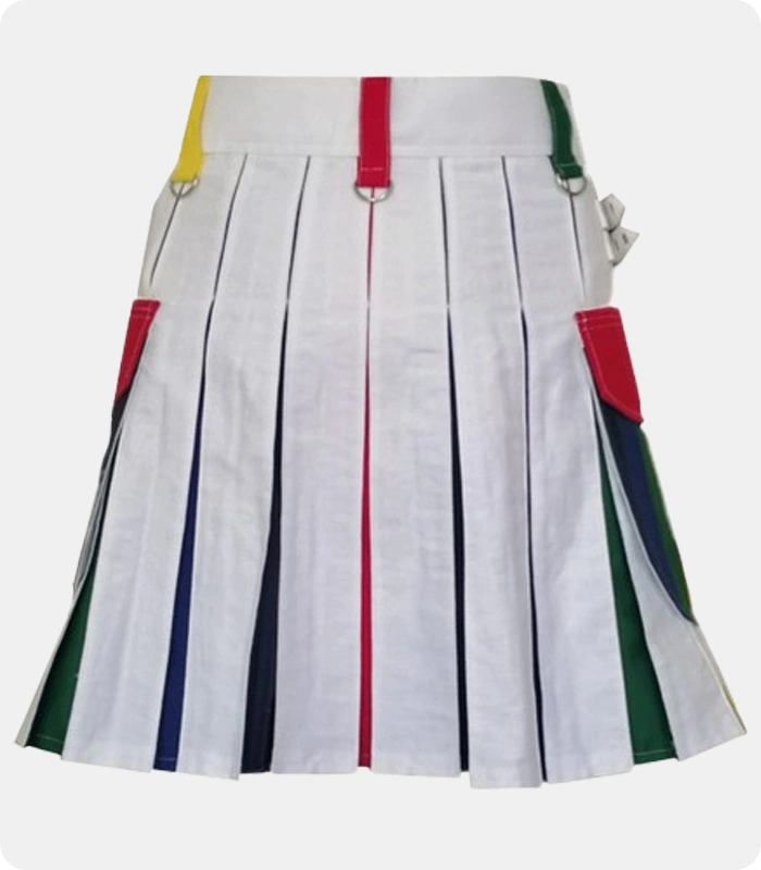 White-And-Rainbow-Utility-Kilt-Back