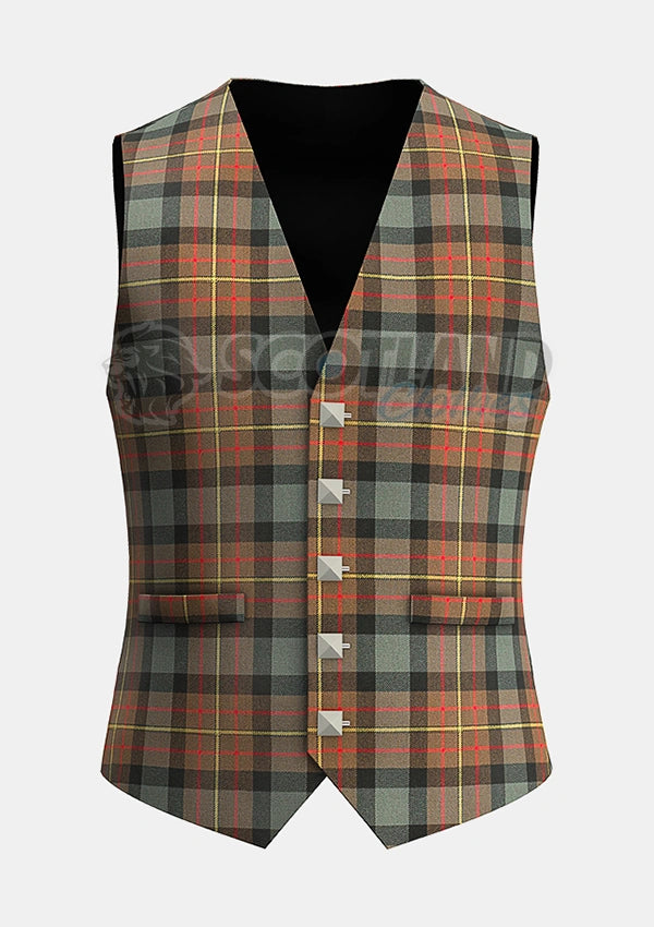 Custom Made Maclaren weathered tartan Waistcoat