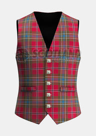 Cutom Made Maclean of duart weathered tartan Waistcoat