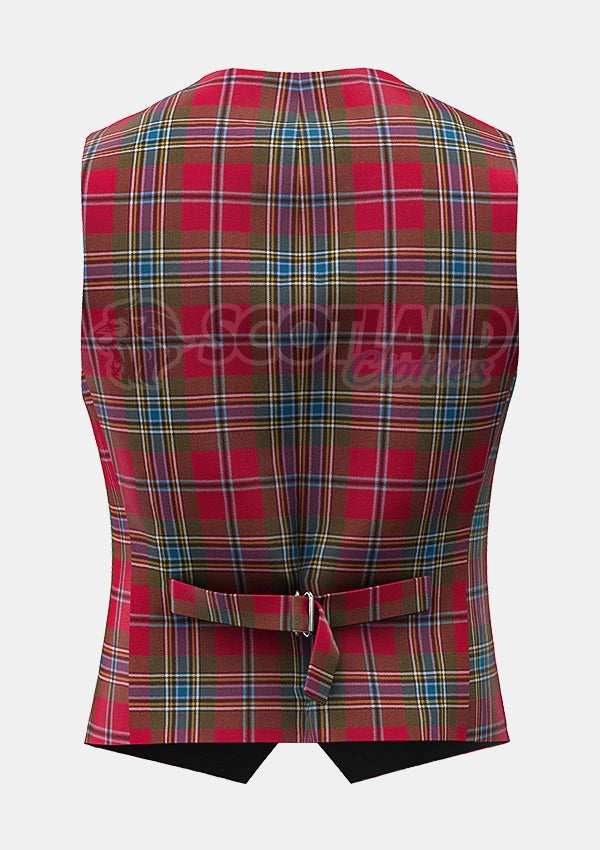 Cutom Made Maclean of duart weathered tartan Waistcoat