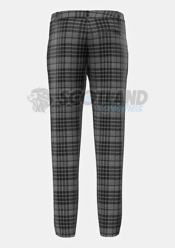 Grey Watch Tartan Trouser Back