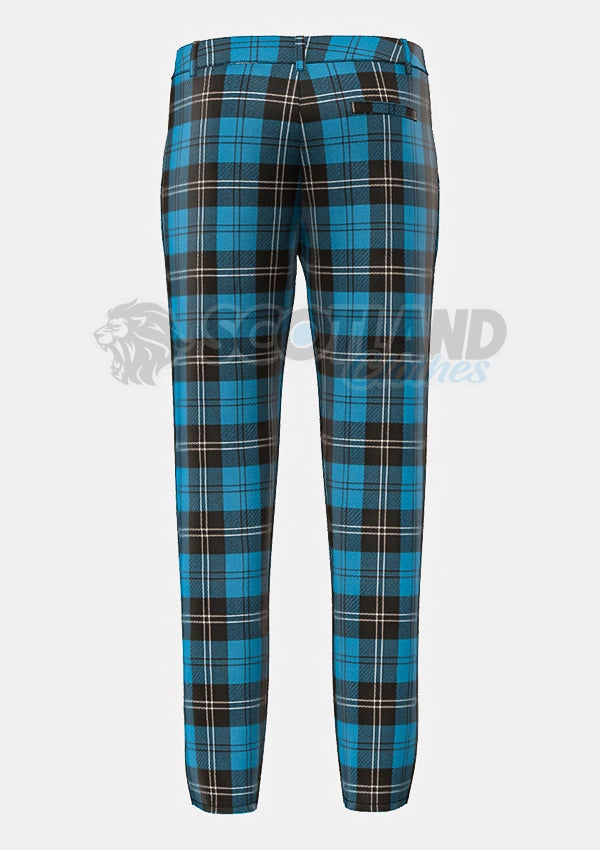 Ramsay Blue Tartan Trouser Back