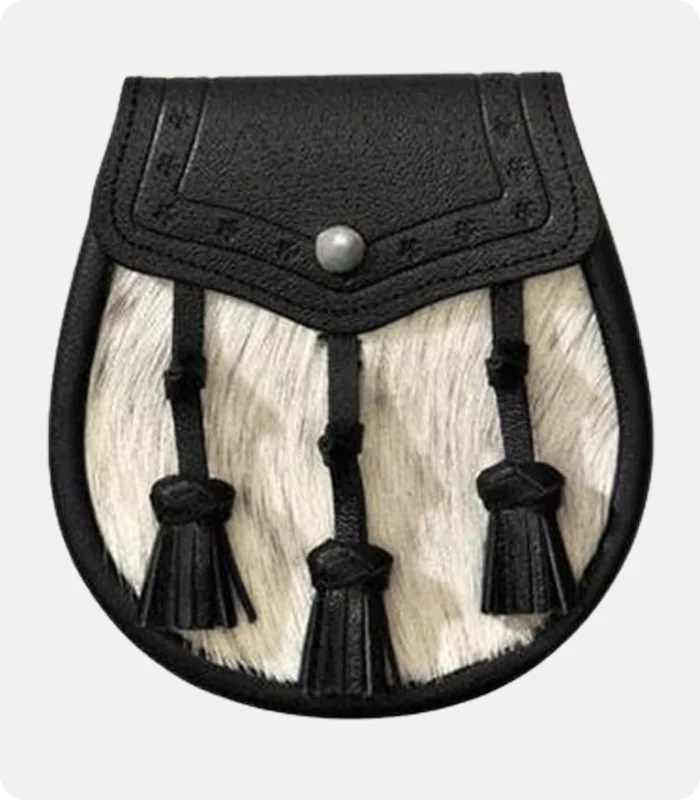 Semi Dress Black and White Calfskin Sporran