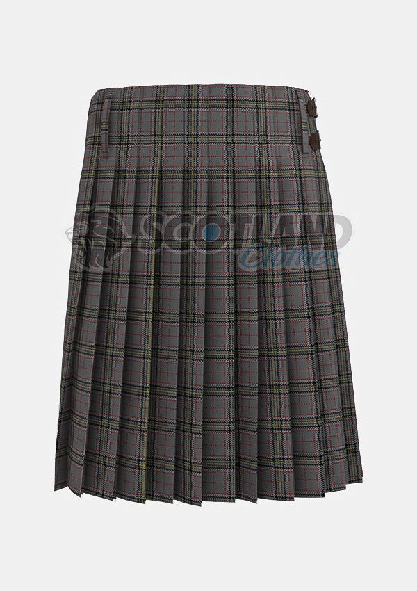 Stewart Grey Tartan Kilt Back