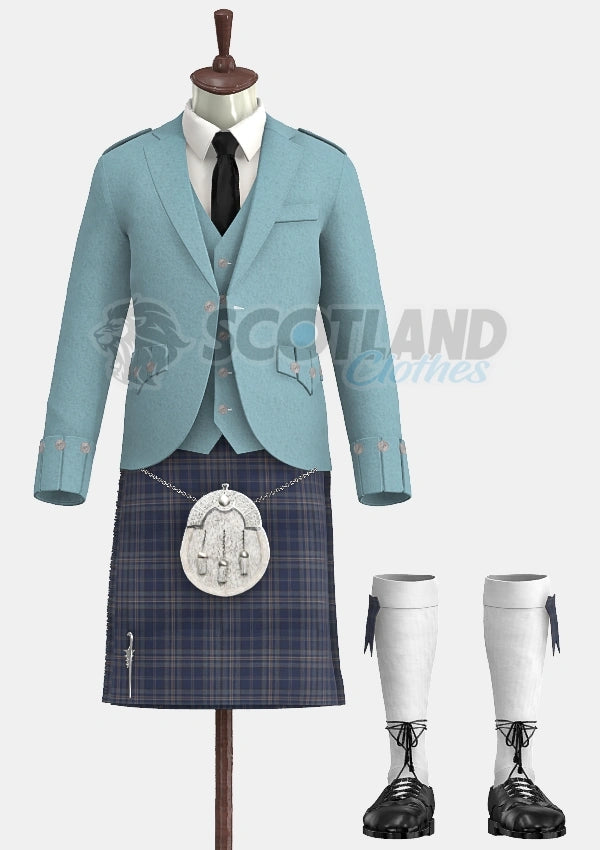Arran Mist Tartan Argyle Outfit