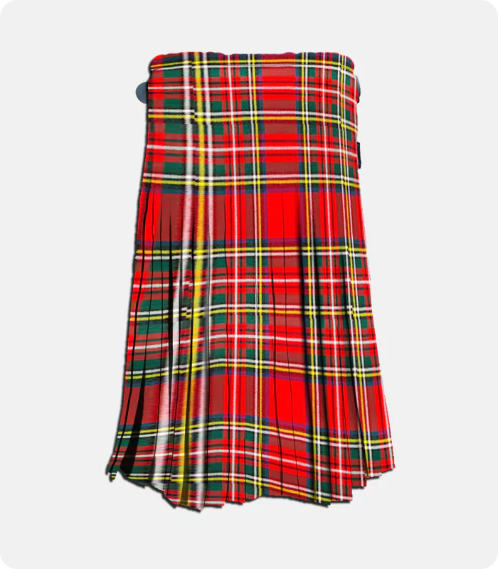 Beautiful Scottish Royal Stewart Tartan Kilt Back