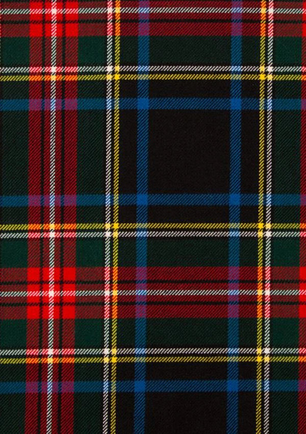 Black Stewart Tartan Fabric