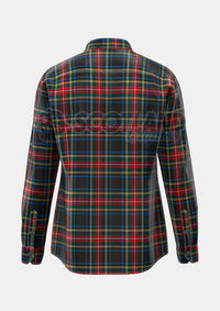 Black Stewart Tartan Shirt Back
