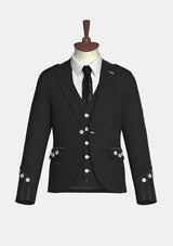 Black_Tweed_Argyle_Kilt_Jacket_front_image