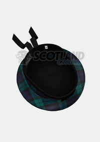 Black Watch Tartan Balmoral Hat Back Side