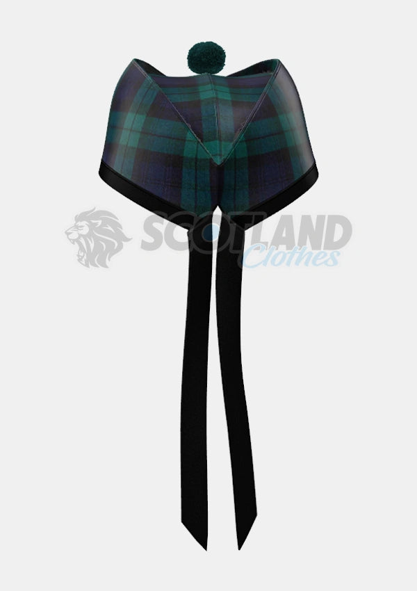 Black Watch Tartan Glengarry Hat Back