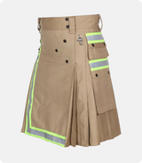 Buy Khaki Utility Kilt Side