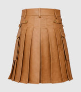 Camel Leather Kilt Back