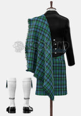 Campbell Ancient Tartan Prince Charlie Kilt Outfit
