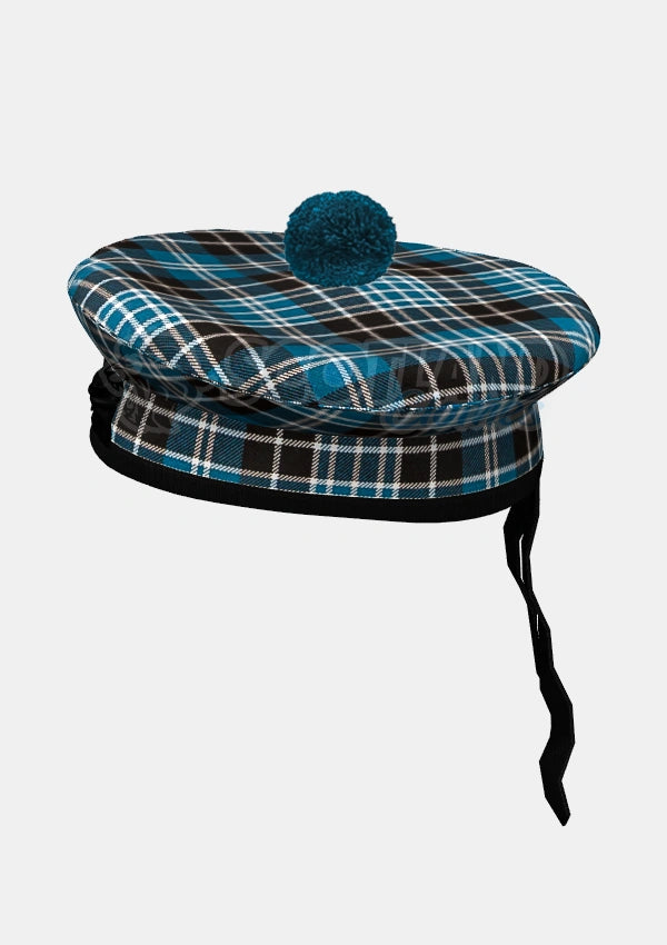 Clark Tartan Balmoral Hat Front Side