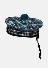 Clark Tartan Balmoral Hat Front Side