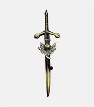 Custom Made Antique Thistle Sword Kilt Pin