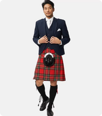 Custom Made Blue Argyle Wedding Kilt Outfit