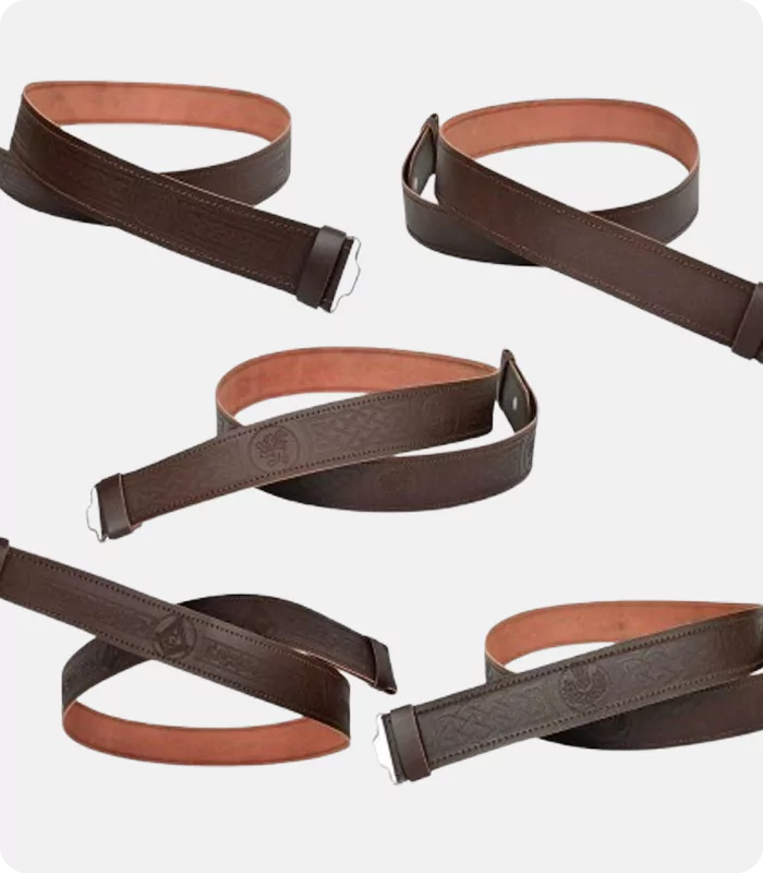 Custom Made Brown Leather Belts 