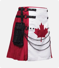 Custom Made Canadian Flag Canvas Utility Kilt Side