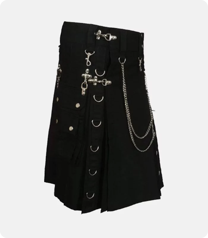 Custom Made Grand Gothic Utility Kilt Side