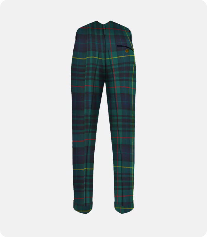 Custom Made Hunting Stewart Tartan Trousers Back