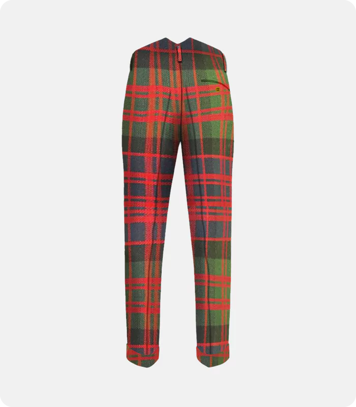 Custom Made MacDonald Tartan Trousers Back