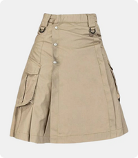 Fashion-Khaki-Utility-Kilt-with-Velcro-Strap