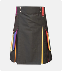 Custom Made Modern Box Pleated Hybrid Kilt