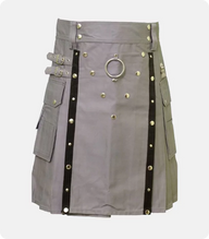 Custom Made Modern Grey Utility Kilt