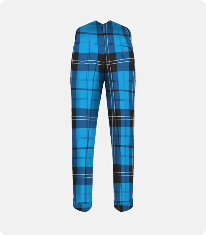 Custom Made Ramsay Tartan Trousers Back