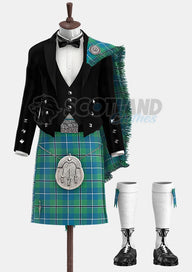 Custom Made Dauglas Axcient Tartan Prince Charlie Kilt Outfit