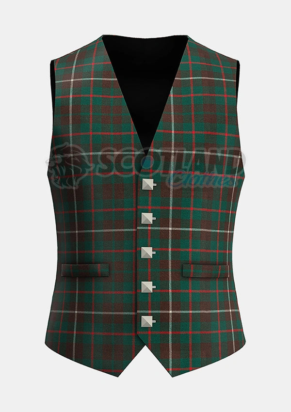 Custom Made Mackinnon ancient hunting tartan Waistcoat