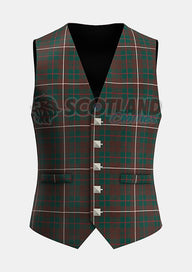 Custom Made Mackinnon hunting modern tartan Waistcoat