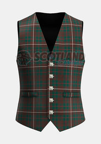Custom Made Mackinnon hunting modern tartan Waistcoat