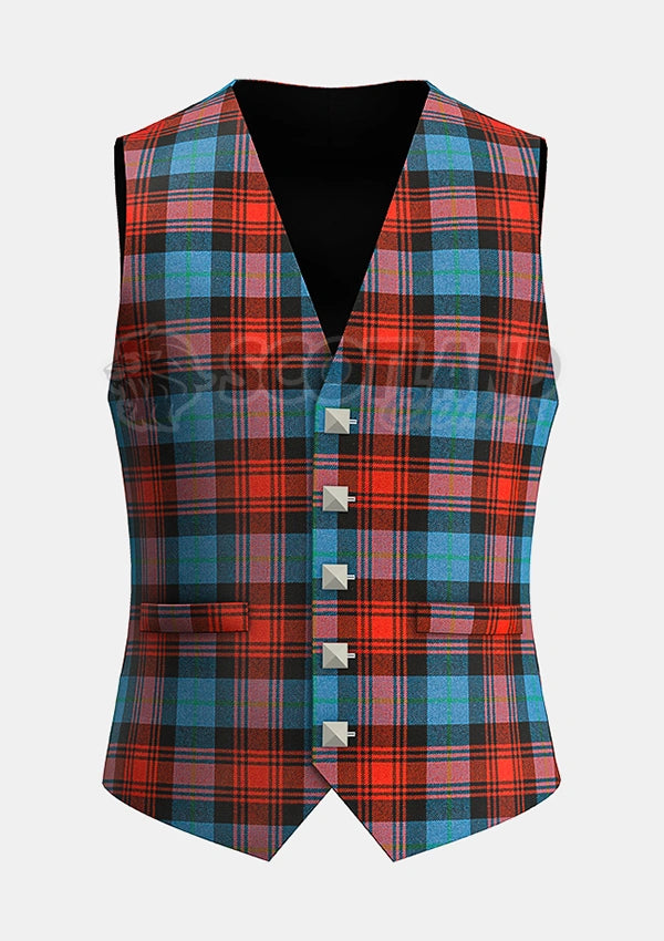 Custom Made Maclachlan ancient tartan Waistcoat