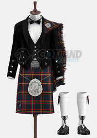 Custom Made Maclain of lochbuie hunting tartan Prince Charlie Kilt Outfit