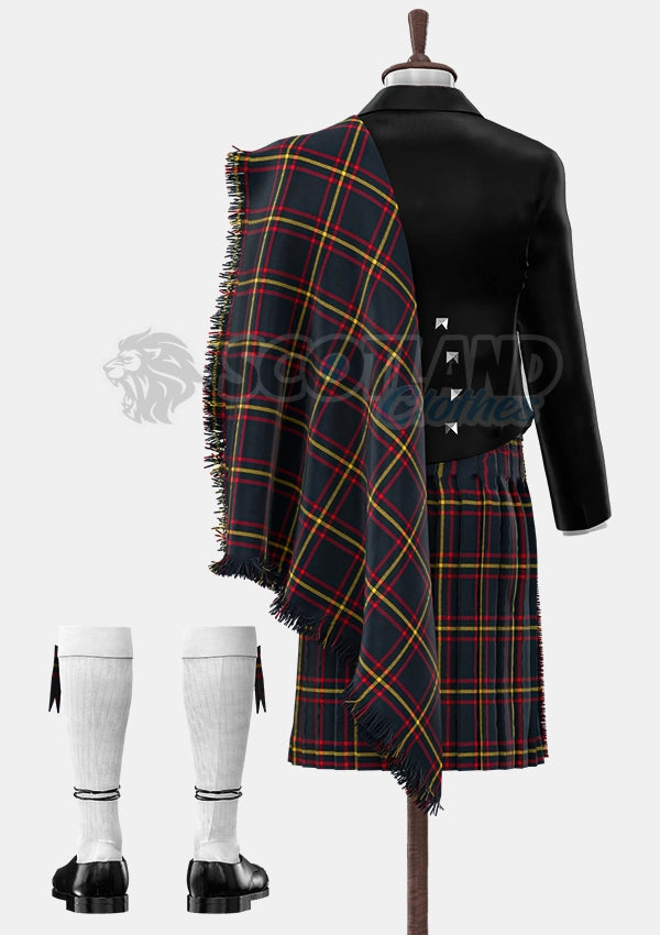 Custom Made Maclain of lochbuie hunting tartan Prince Charlie Kilt Outfit