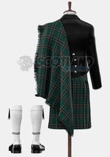 Custom Made Maclean Hunting Modern Tartan Prince Charlie Kilt Outfit