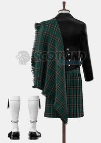 Custom Made Maclean Hunting Modern Tartan Prince Charlie Kilt Outfit