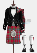 Custom Made Maclean of duart weathered tartan Prince Charlie Kilt Outfit