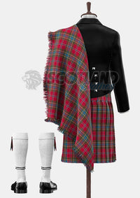 Custom Made Maclean of duart weathered tartan Prince Charlie Kilt Outfit
