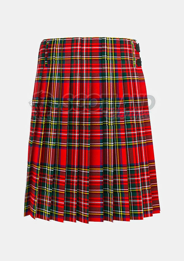 Custom Made Scottish Royal Stewart Tartan Kilt Back