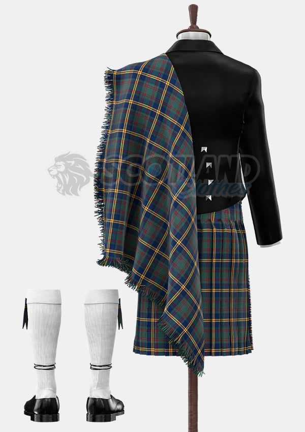 Custom Made US-Marine Corp Tartan Prince Charlie Kilt Outfit