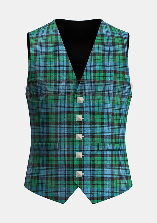 Custom Made Campbell Ancient Tartan Waistcoat