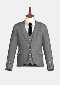 Dark_Grey_Tweed_Argyle_Kilt_Jacket_front_image